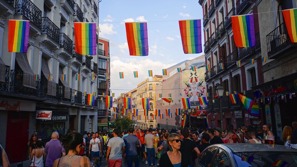 Madrid Pride in Chueca | Photo Credit: Wikimedia Commons