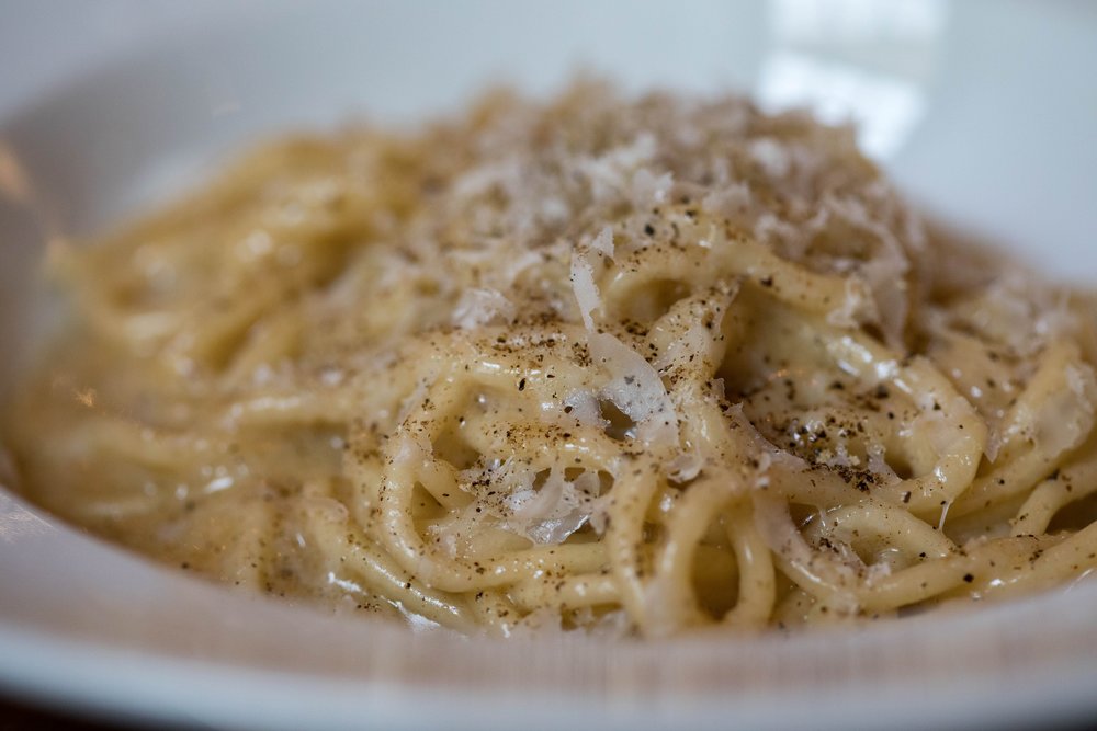 Creamy cacio e pepe