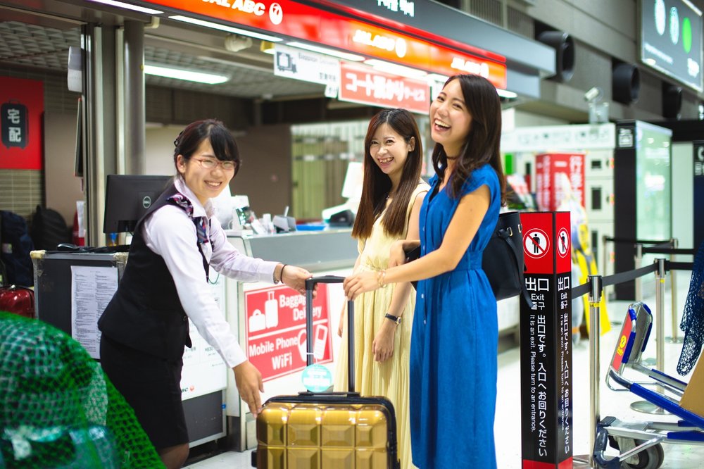 There are luggage transfer services across Japan