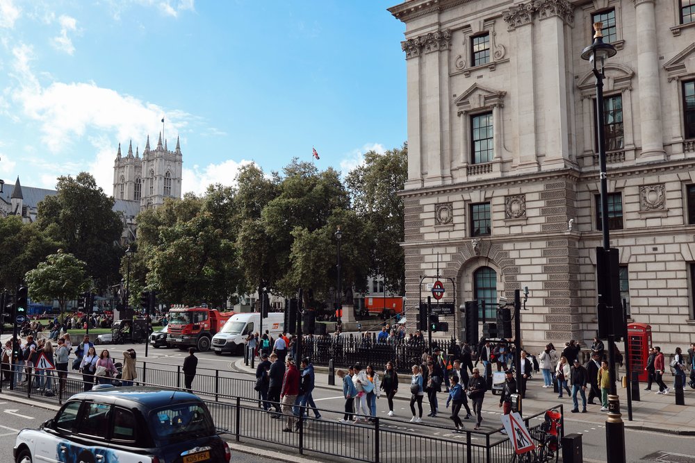Busy streets of London