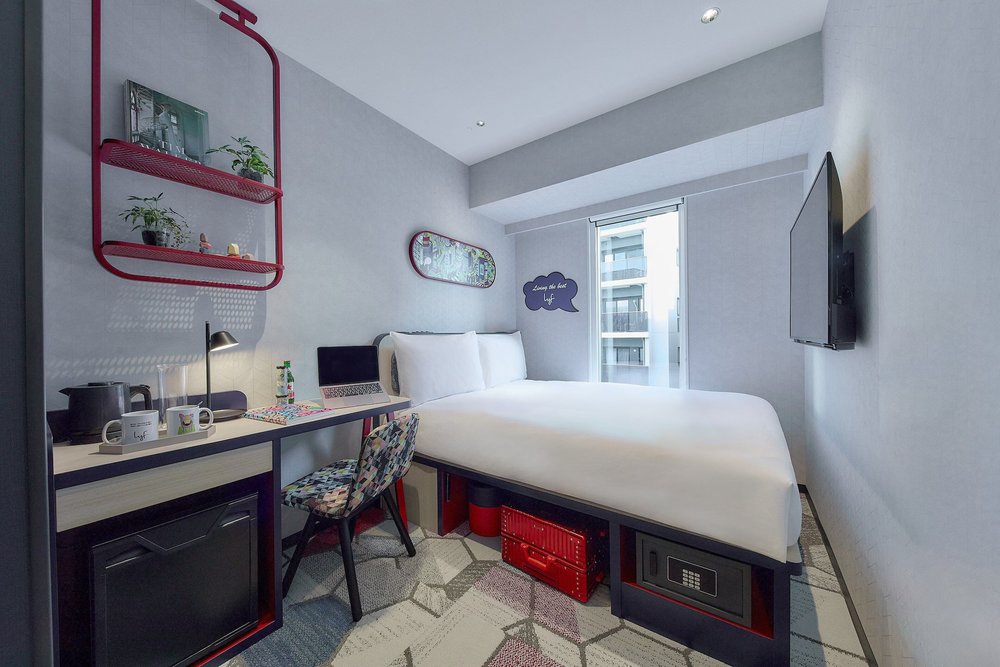 A hotel room in lyf Shibuya Tokyo