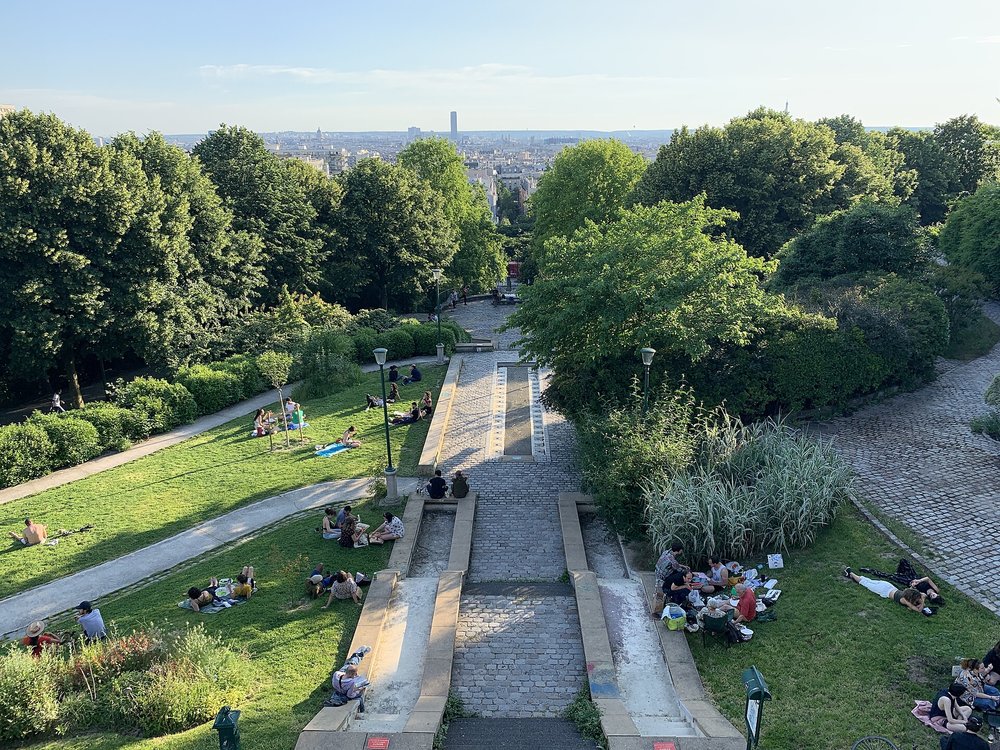 Parc de Belleville in Paris