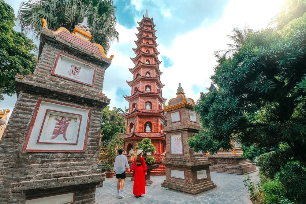 The Tran Quoc Pagoda in Hanoi