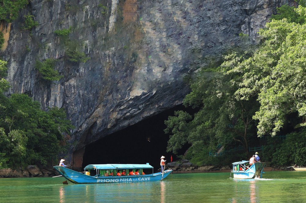 The entrance to Phong Nha cave