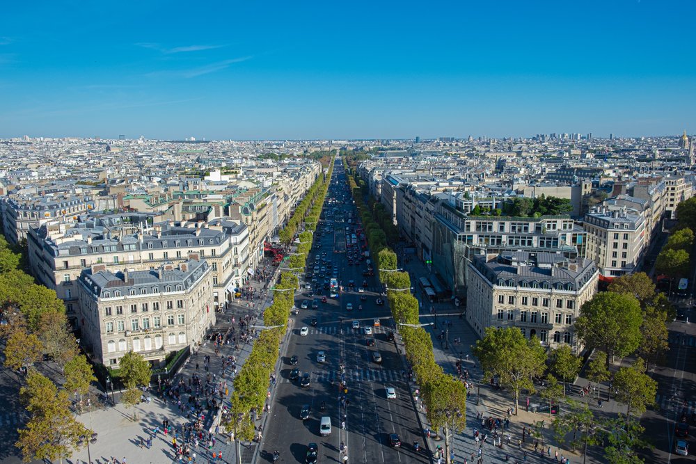 Aerial view of the Champs-Élysées | Photo by Mo Eid on Pexels
