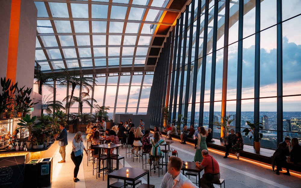 Sky Garden London at sunset