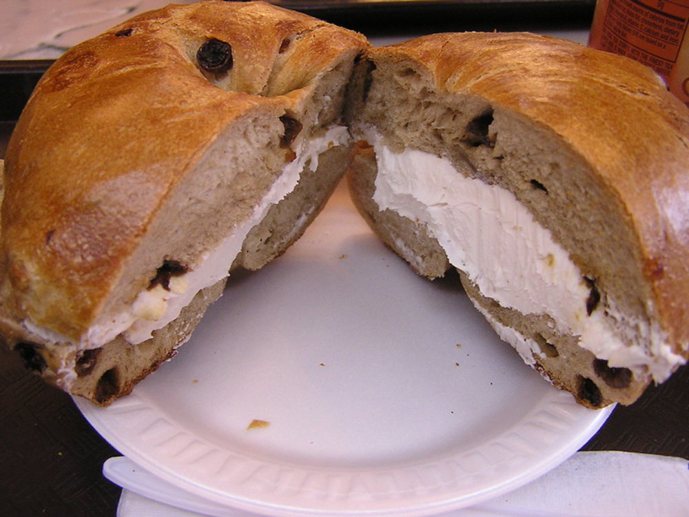 Everything bagel in Ess-a-bagel | Photo by ozmafan on Flickr