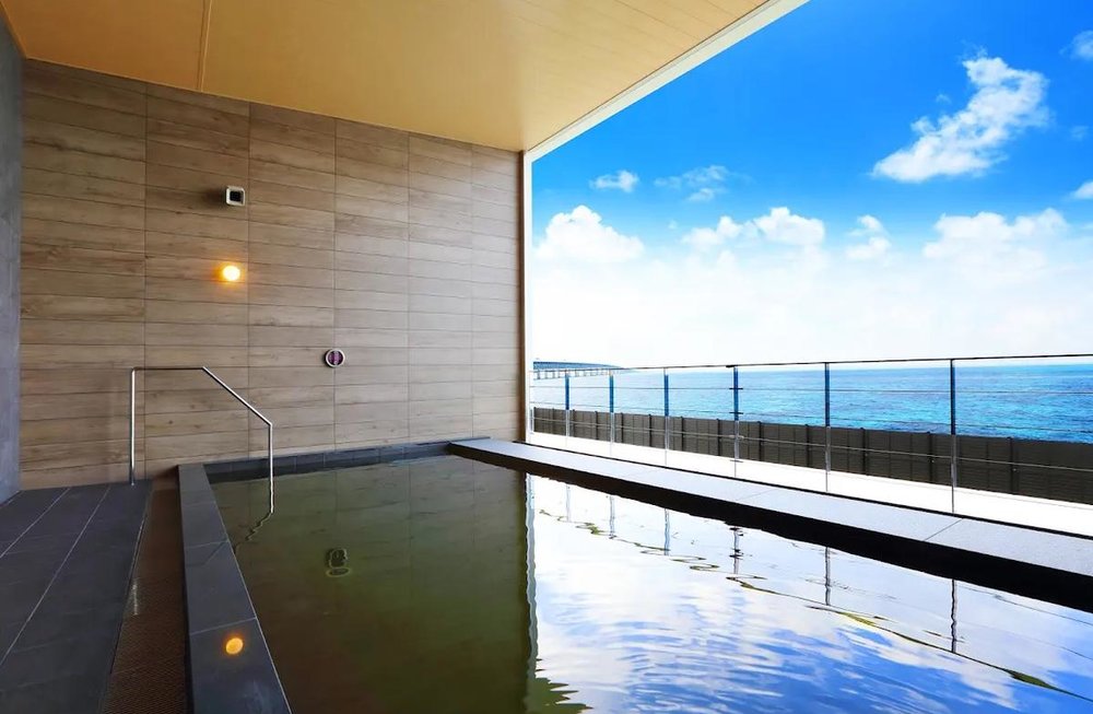 Open-air bath at Senshu Onsen