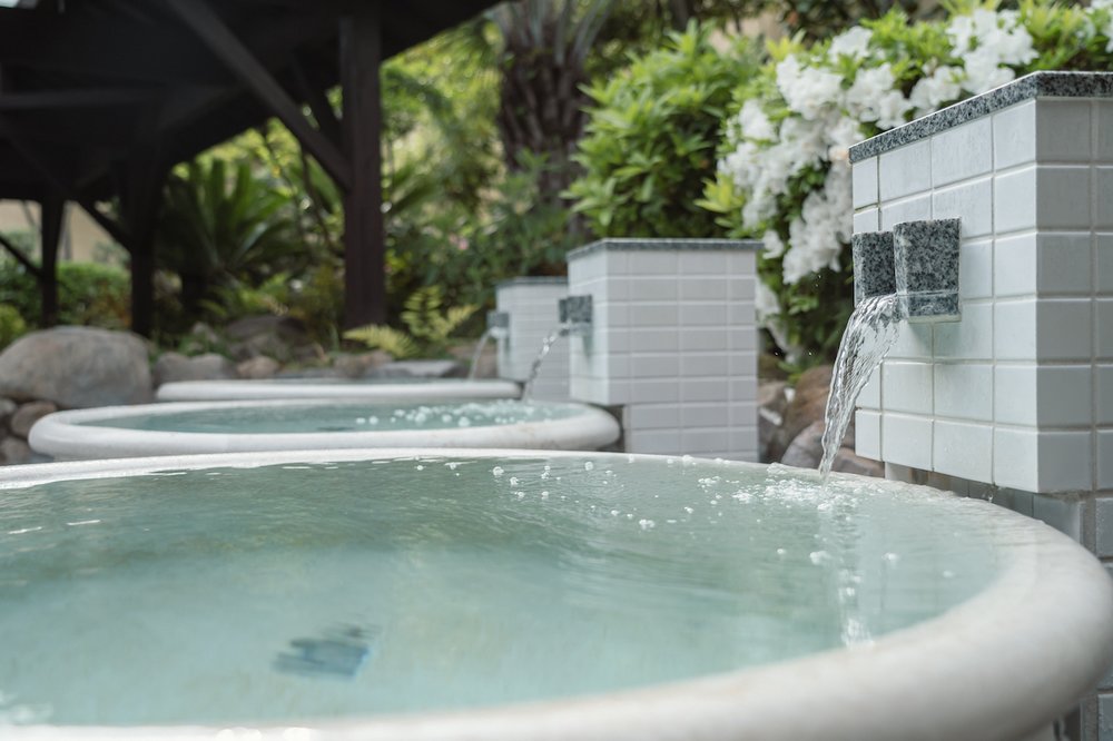 Hot spring water at Ten-nen Onsen Naniwa no Yu