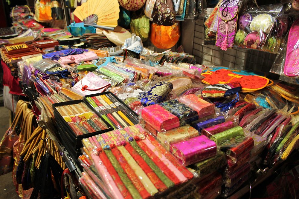 Souvenirs at Temple Street night market