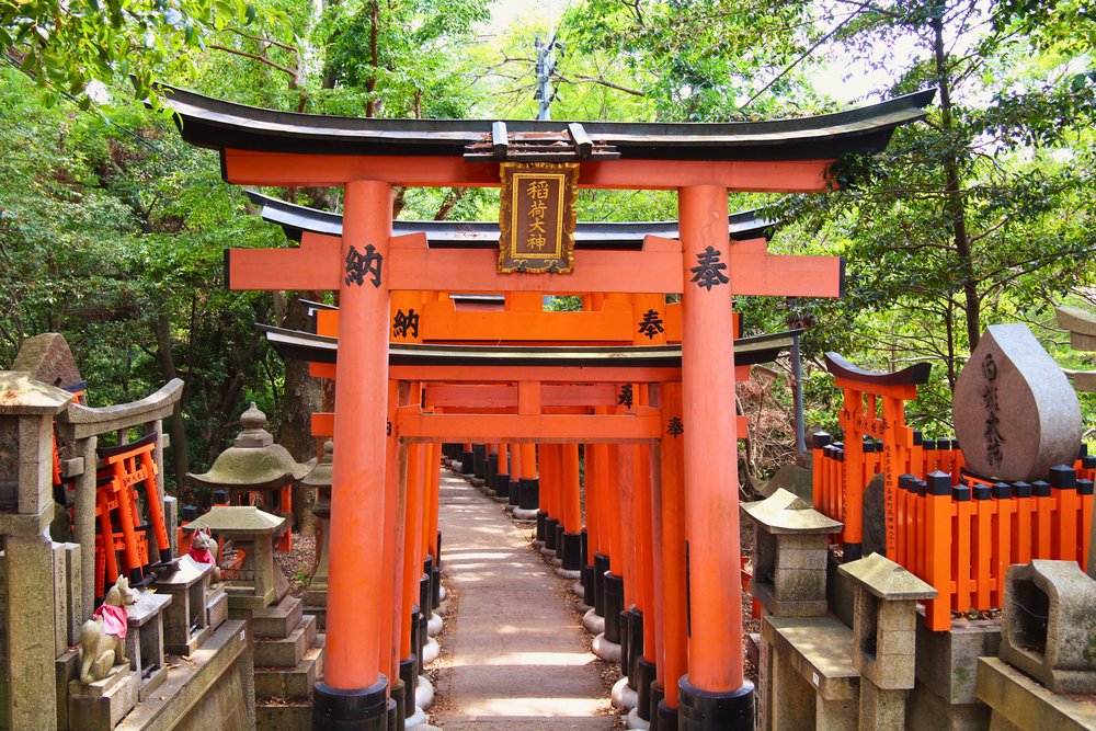 Red torii gates at Fushimi Inari Shrine
