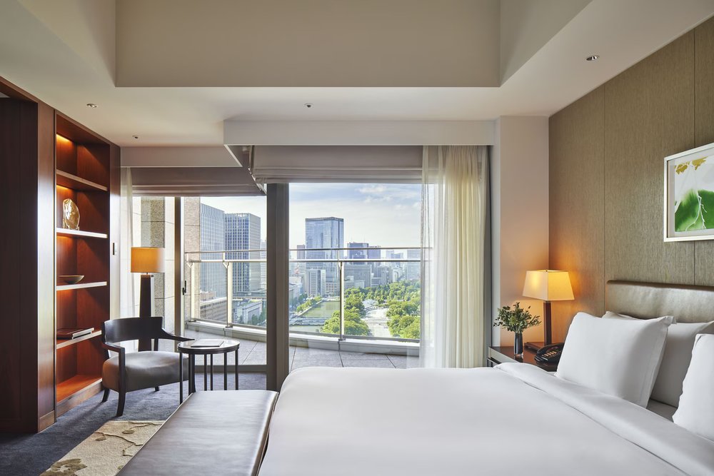 View of Imperial Palace grounds at Palace Hotel Tokyo