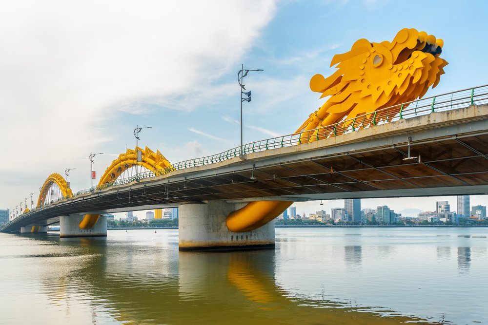 the Dragon Bridge in Da Nang, Vietnam