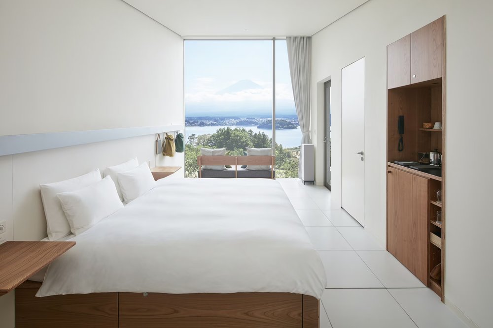 Glamping view of Mt Fuji at HOSHINOYA Fuji