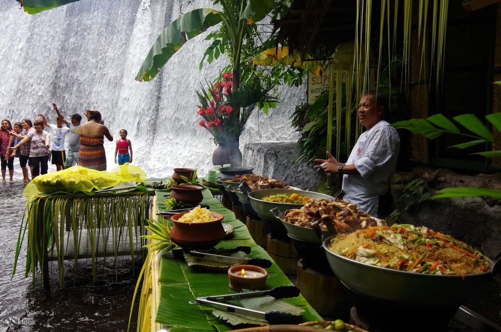 Waterfall Restaurant lunch buffet at Villa Escudero 