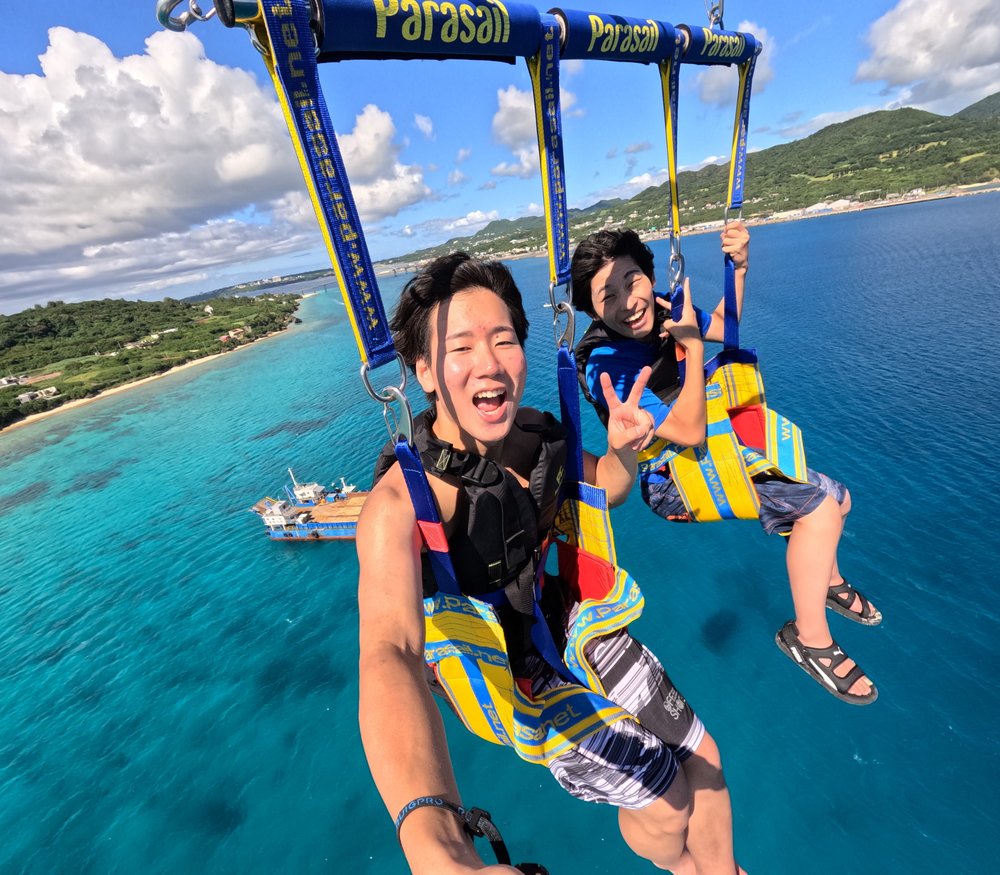 Parasailing at Sesoko Island