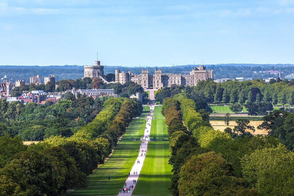 Aerial view of Windsor Castle London