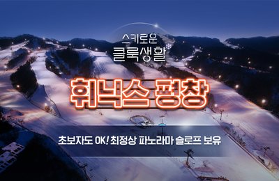 스키로운 클룩 생활을 위한 스키장 추천_초보자도 즐겨봐,꼭대기의 풍경! 휘닉스 평창