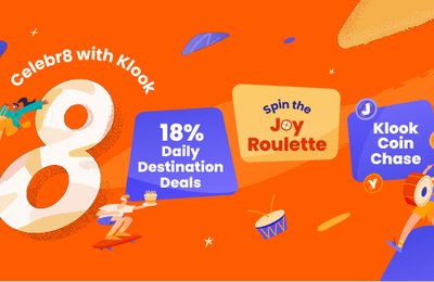 Klook's 8th Birthday Sale: 1-For-1 Deals, Up to $80 Savings & More