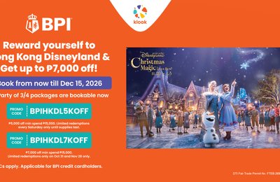 Reward Yourself with Hong Kong Disneyland Tickets & Save up to P7,000 with These Packages and Your BPI Credit Card