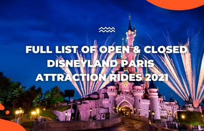 Full List Of Open Closed Disneyland Paris Attraction Rides 2021 Klook Travel Blogklook Travel