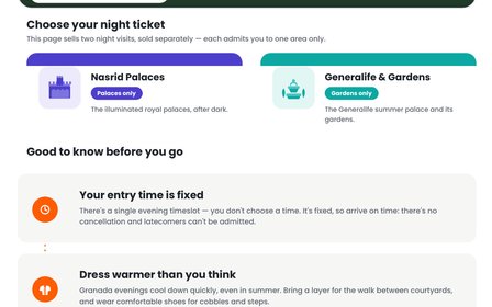 Important information before booking tickets