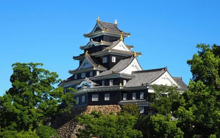 岡山城「烏城」+烏城咖啡聖代