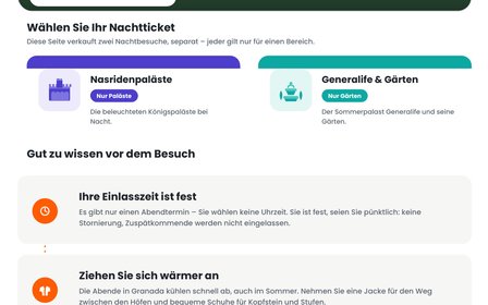 Wichtige Informationen vor der Ticketbuchung