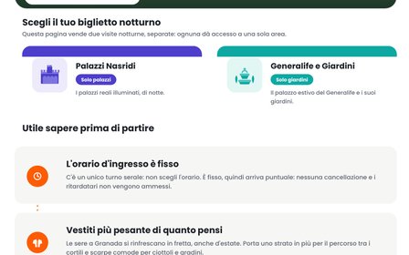 Informazioni importanti prima di prenotare i biglietti
