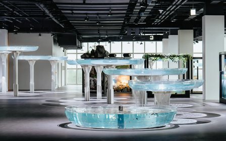 獨創蓮型展缸,大甲溪的生態旅程就在眼前流淌