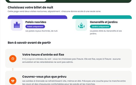 Informations importantes avant de réserver des billets