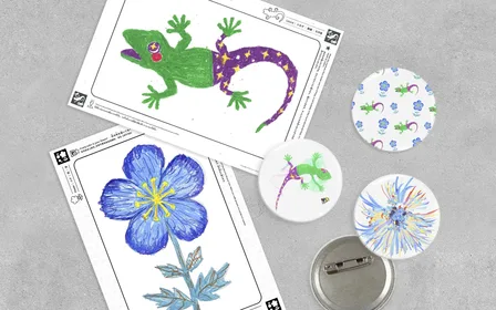 Limited time offer! Create-your-own tin badge for free