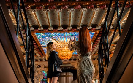 Dazzling stained-glass skylight