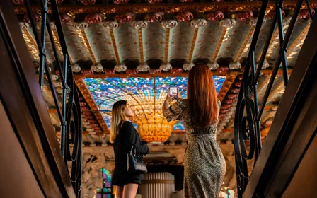 Dazzling stained-glass skylight