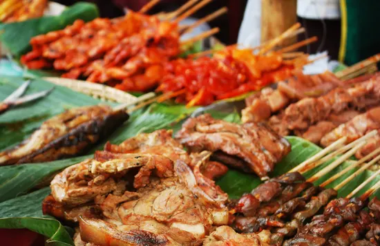 Dinagyang 2009 grilled meat on display