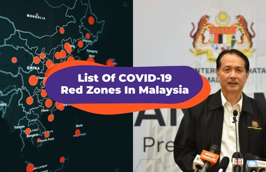 list of covid red zones malaysia zon merah updates news