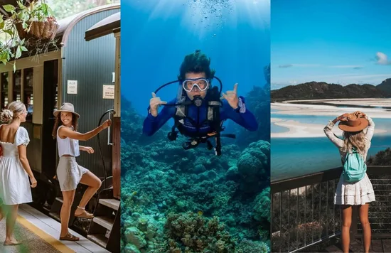 Image credits: @jamesvodicka from @tropicalnorthqueensland, @greatbarrierreefaustralia, and @matt_laycock from @sailingwhitsundays