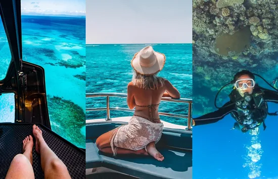  Image credits to @_sarahlatham, Klook, and @greatbarrierreefaustralia