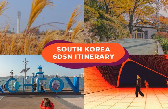 south korea 6d5n itinerary cover image