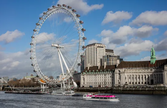 London Eye beside river