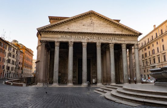 a view of the Pantheon in Rome