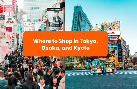Harajuku on the left, Shibuya Crossing on the right