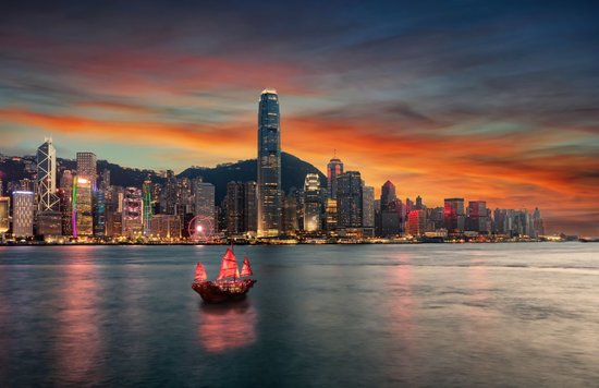 香港 ビクトリアハーバーの夜景