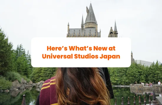 lady wearing a harry potter student costume pointing a wand at hogwarts attraction