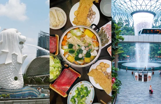 collage of itinerary guide singapore