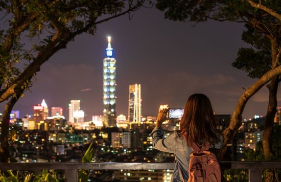 young traveler in taipei city
