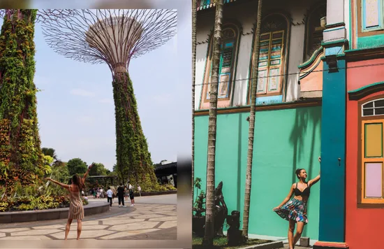 women in hardens by the bay and haji lane