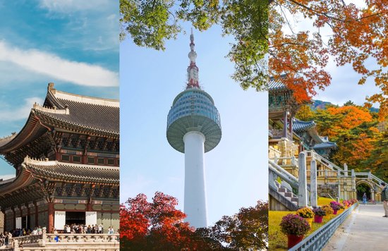 collage of must see attractions south korea 