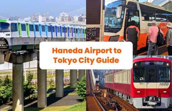 Haneda Airport to Tokyo by train, monorail and bus