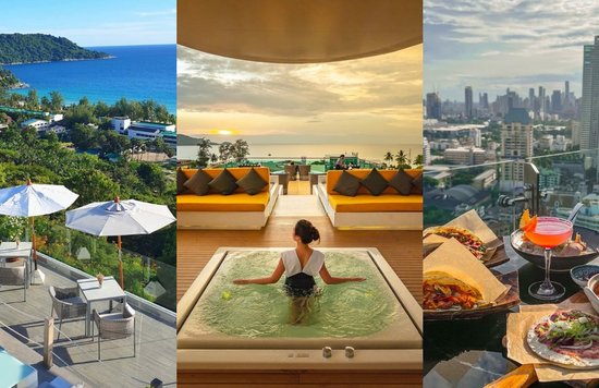 Image credits to @thesundeckphuket, @keeskylounge, and @vanillaskybar on Instagram
